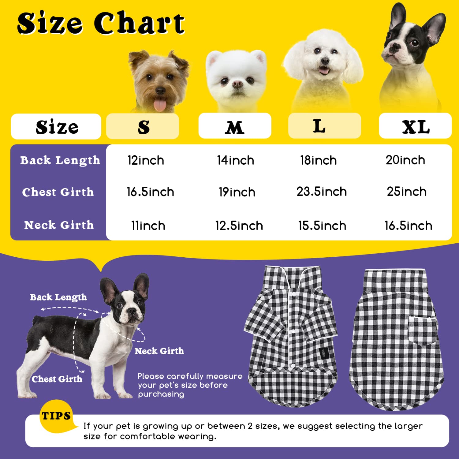 Premium Plaid Dog Pajamas - Breathable & Skin-Friendly Pet Shirts for Small, Medium & Large Dogs | Cozy Sleepwear & Cute Outfits for Indoor Comfort & Photo Shoots