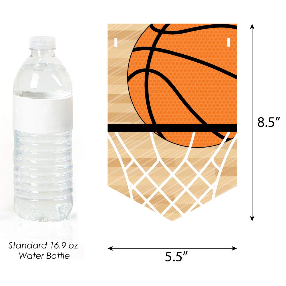 Big Dot of Happiness Nothin’ but Net Basketball Baby Shower Birthday Party Bunting Banner Decorations - Perfect for Basketball Theme Parties, Nursery Decor & Sports Celebrations