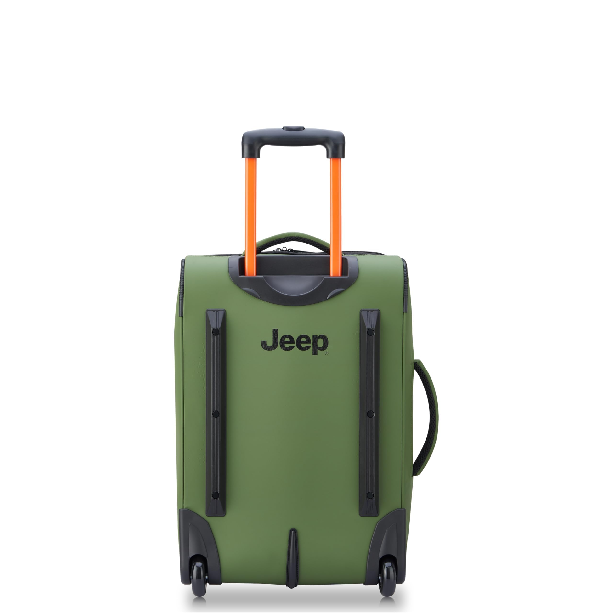 Jeep JS006B 2-Wheel Rolling Duffle Bag - Waterproof Travel Luggage for Camping, Gym & Weekend Getaways