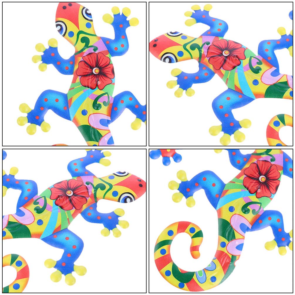 Metal Gecko Wall Art - Iron Gecko Decor for Home & Office