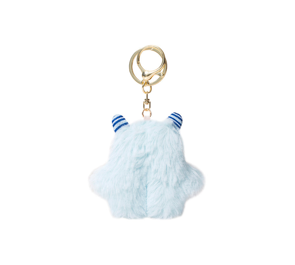 Fluffy Cute Cylinder Keychain - TARRAMARRA® Soft Plush Keyring for Backpacks, Bags & Keys - Perfect Gift for Women & Girls