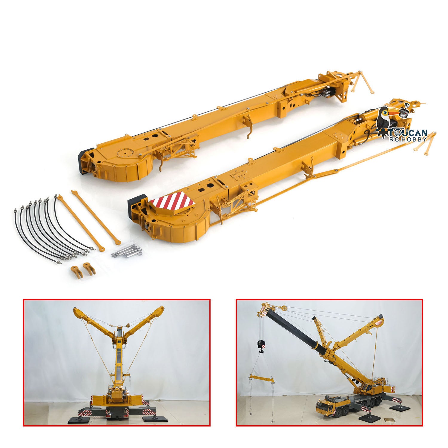 Eyewhale LTM1350 Superlift Y Wings - 1/14 Scale RC Hydraulic Crane Truck Upgrade Parts for DIY Model Building | Perfect for RC Construction Vehicle Enthusiasts & Scale Model Displays