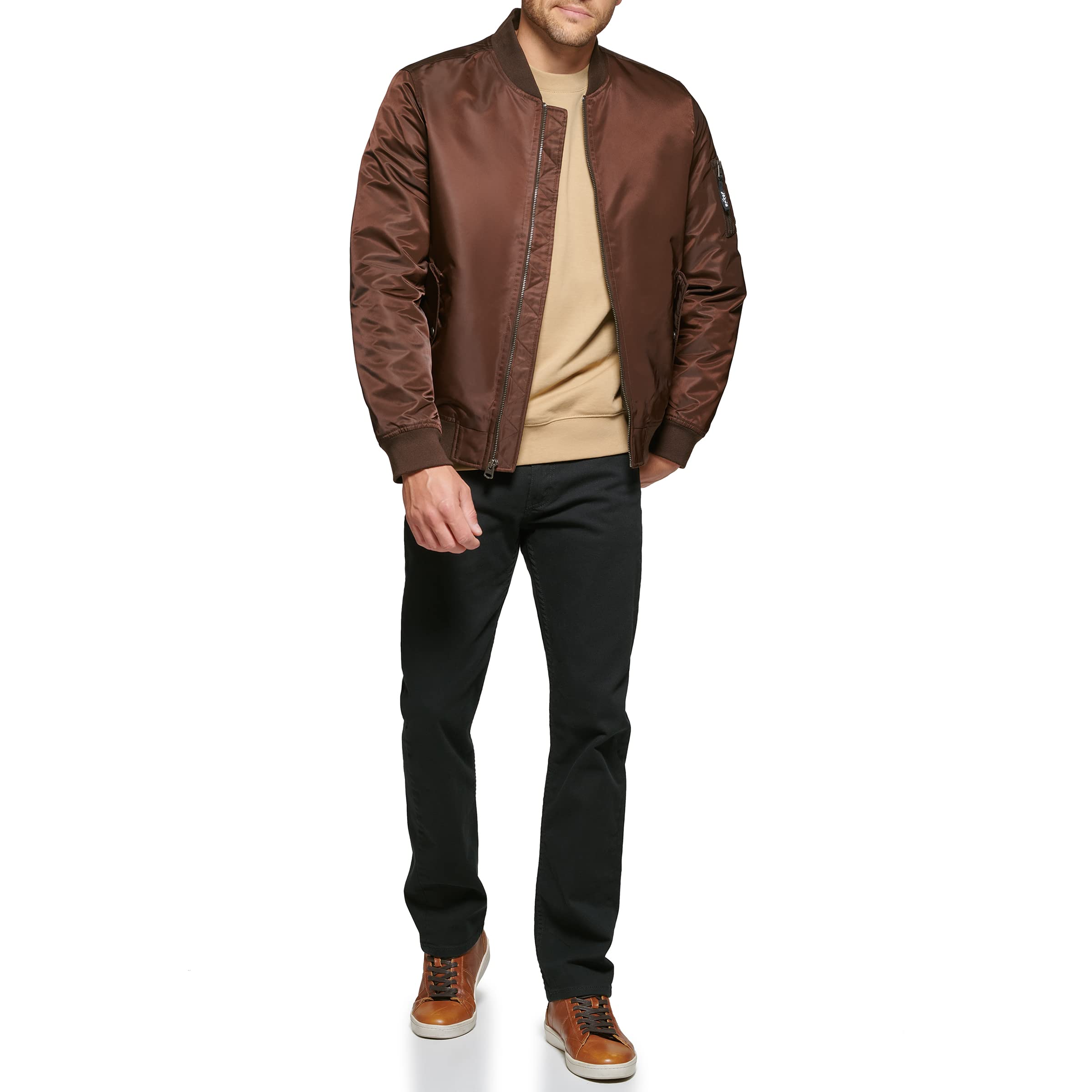 Levi's Men's MA-1 Flight Lightweight Zip-Up Bomber Jacket | Classic Aviator Style | Perfect for Casual Wear, Travel & Outdoor Adventures