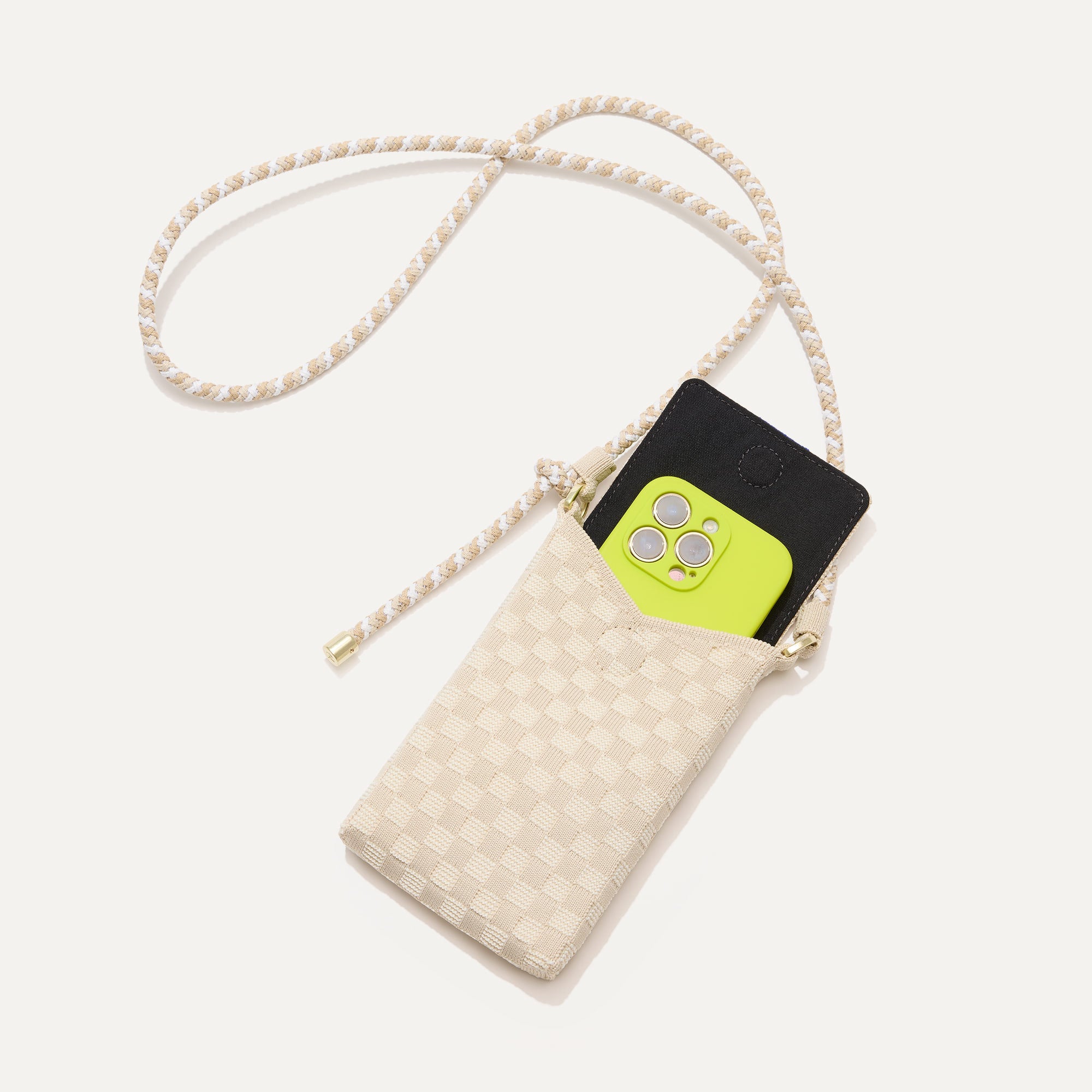 Stylish White Sand Phone Crossbody Bag - Perfect for Travel, Shopping & Everyday Use
