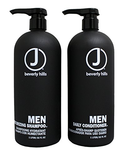 J Beverly Hills Men's Shampoo & Conditioner Set - 32oz for Thick, Healthy Hair - Daily Hydration & Volume Boost - Perfect for Men's Hair Care Routine & Grooming Essentials