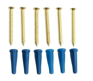 Knape and Vogt Heavy Duty Screws and Anchors Kit - 20 Pack for Furniture Assembly, Shelving, and Home Improvement Projects
