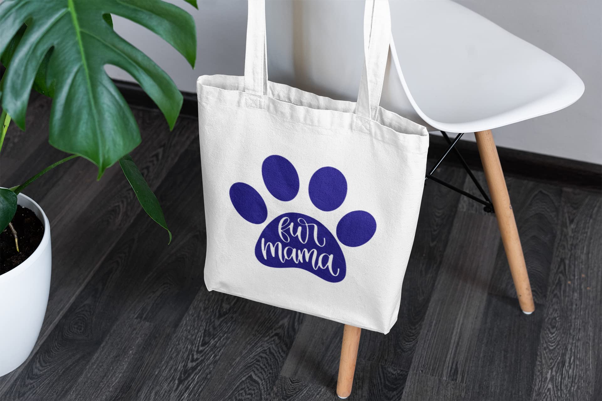 Fur Mama Iron On Vinyl Decal - Animal Lover DIY Transfer for T-Shirts & Hats - Purple Heat Press Patch for Pet Lovers - Perfect for Customizing Clothes, Bags & Gifts