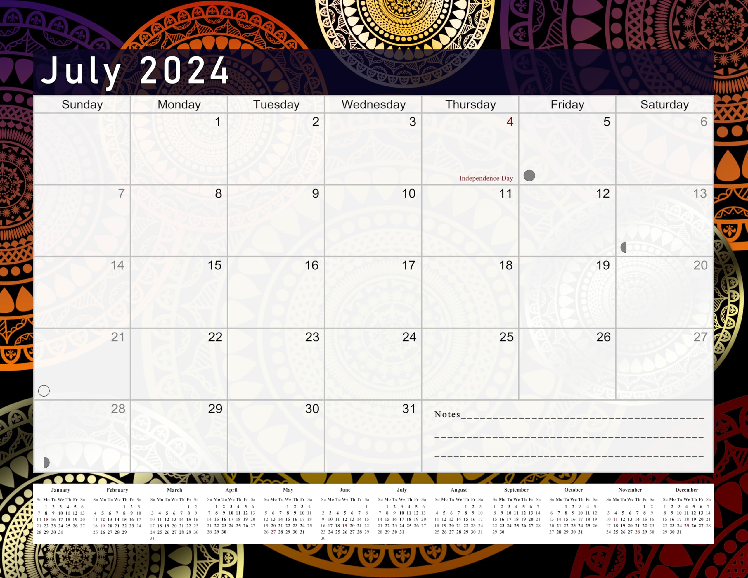 2024-2025 18-Month Magnetic Desk Calendar Planner - Wall & Desktop Organizer with Monthly Layout - Perfect for Office, Home & School Planning (Edition #12)
