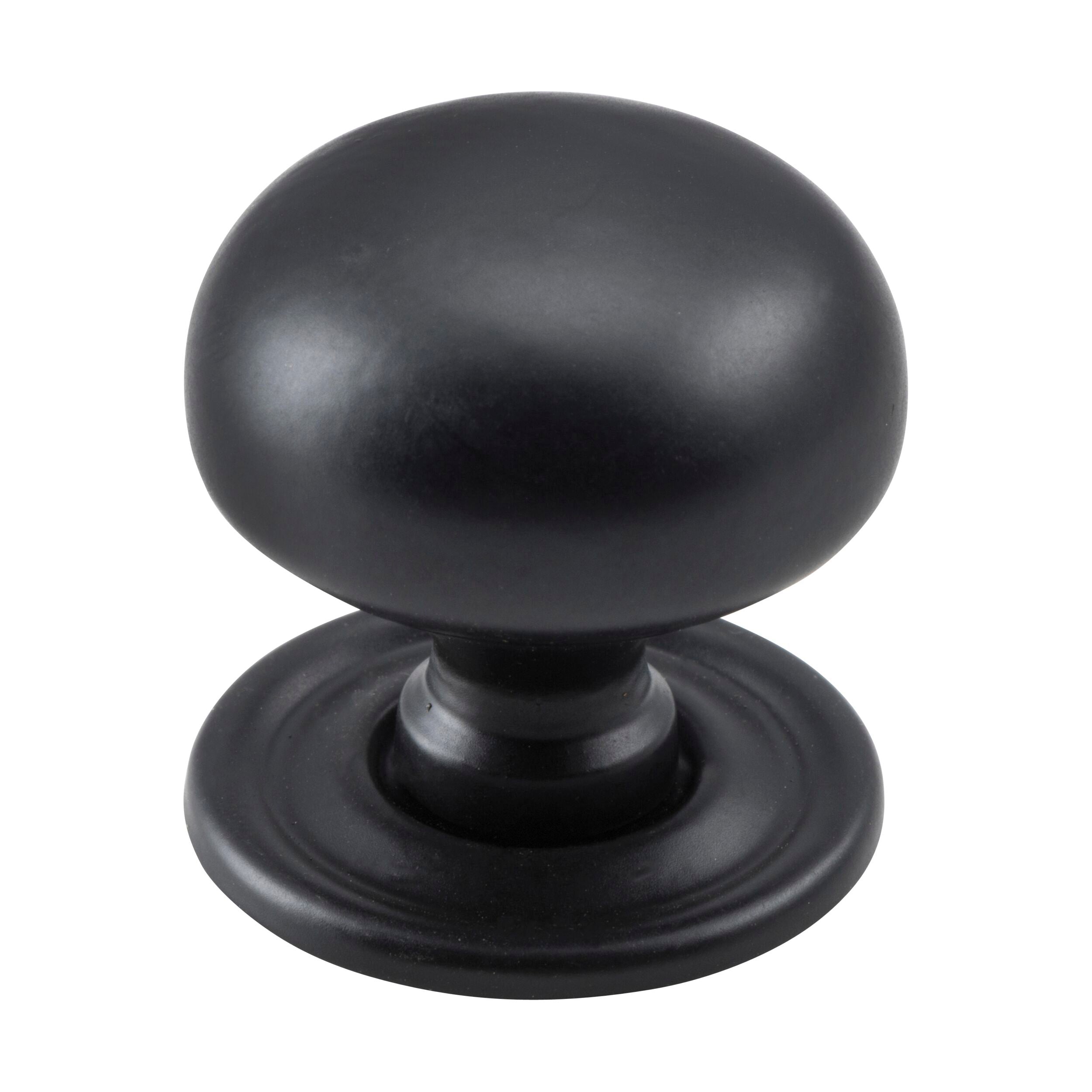 9564 Matte Black Brass Cupboard Knob Sheet - D32xP28mm - Perfect for Kitchen Cabinets, Dressers & Furniture Hardware Upgrade