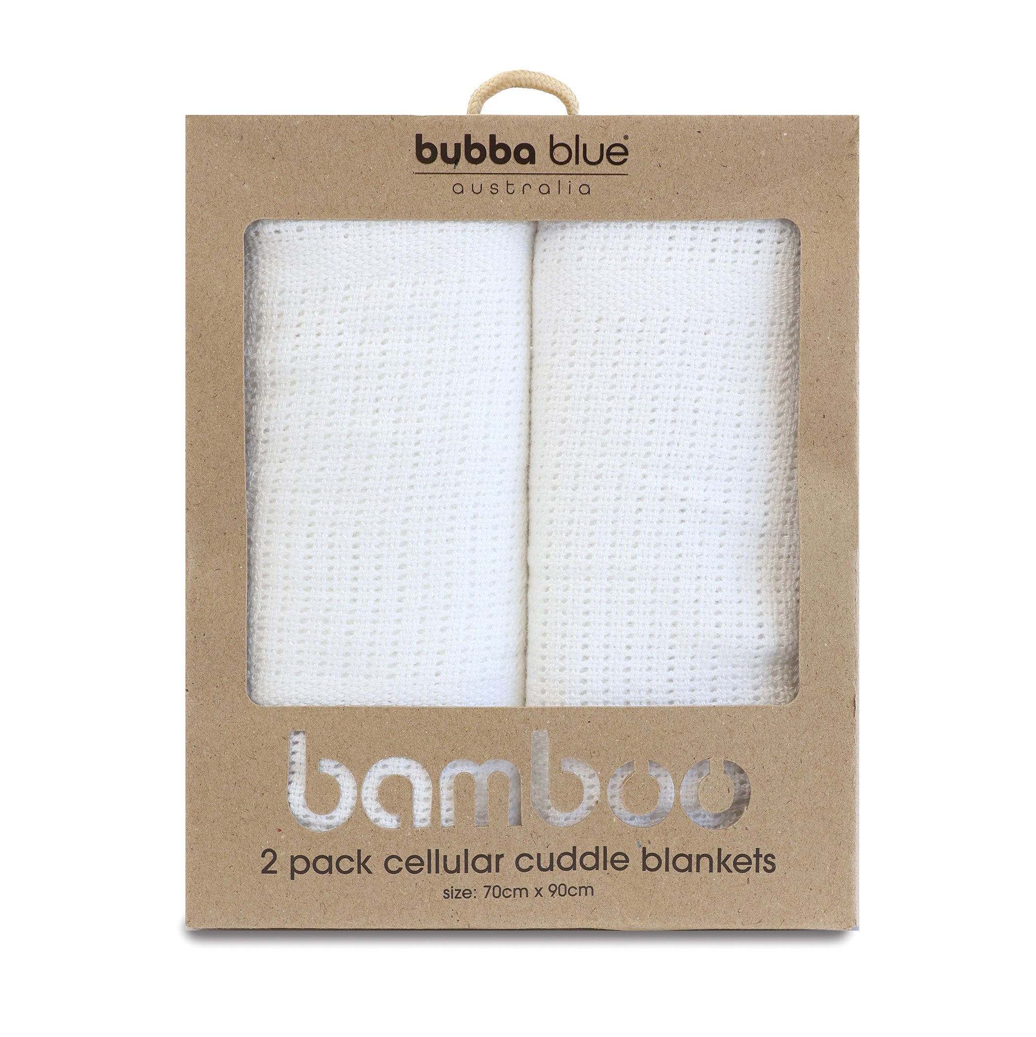Soft & Breathable Bamboo White 2-Pack Cellular Blankets for Baby - Perfect for Nursery, Swaddling & Stroller Use