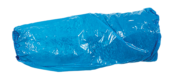 Armour Disposable LDPE Sleeves - Blue Protective Sleeves (100 Pack) | Food Safe, Chemical Resistant Arm Covers for Cooking, Cleaning & Laboratory Use