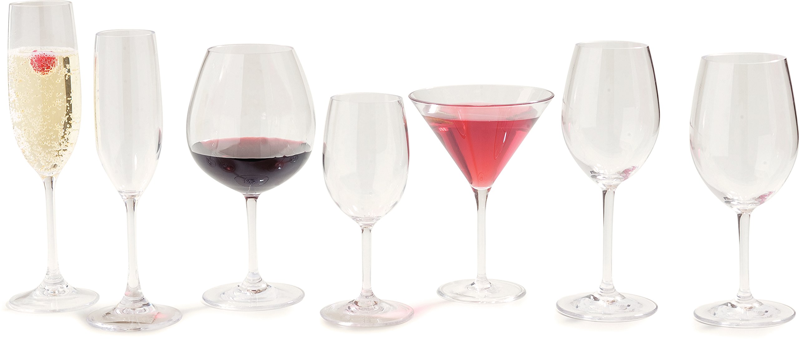 Carlisle Alibi 11 oz Clear Plastic Wine Glasses - Shatterproof Round Barware for Restaurants, Catering & Home Use (Pack of 24) - Perfect for Parties, Weddings & Commercial Kitchens