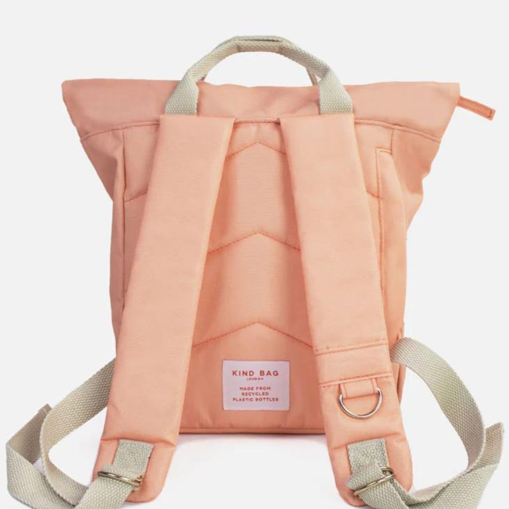 Kind Bags Hackney Mini Backpack - Lightweight & Waterproof Peach Pink Small Backpack for Women & Teens | Perfect for School, Travel & Everyday Use