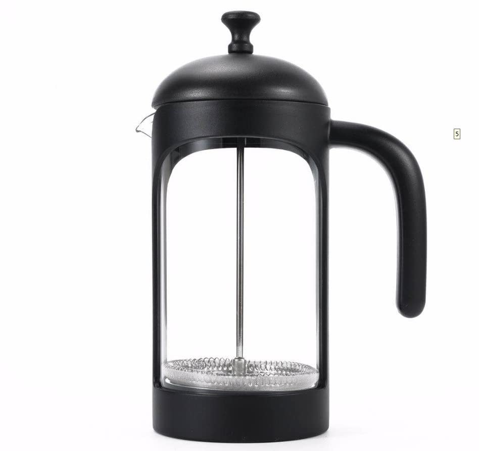 Premium Stainless Steel French Press Coffee Maker with Glass Filter - 34oz/1L for Rich Espresso, Tea & Cold Brew - Ideal for Home, Office & Camping Use
