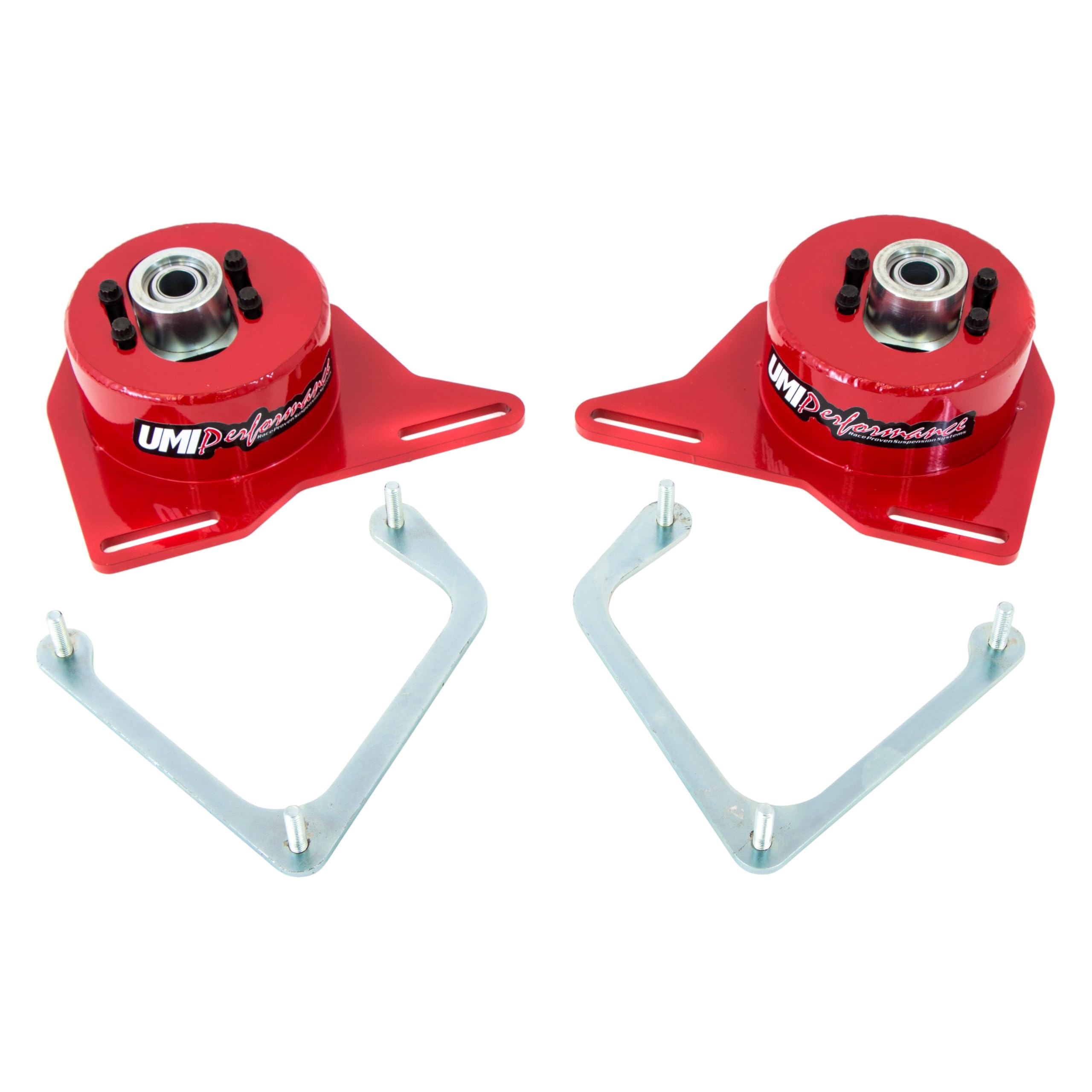 UMI Performance 2040-R GM F-Body Spherical Caster/Camber Plates - Red | High-Performance Suspension Upgrade for Chevy Camaro & Pontiac Firebird | Track & Street Use