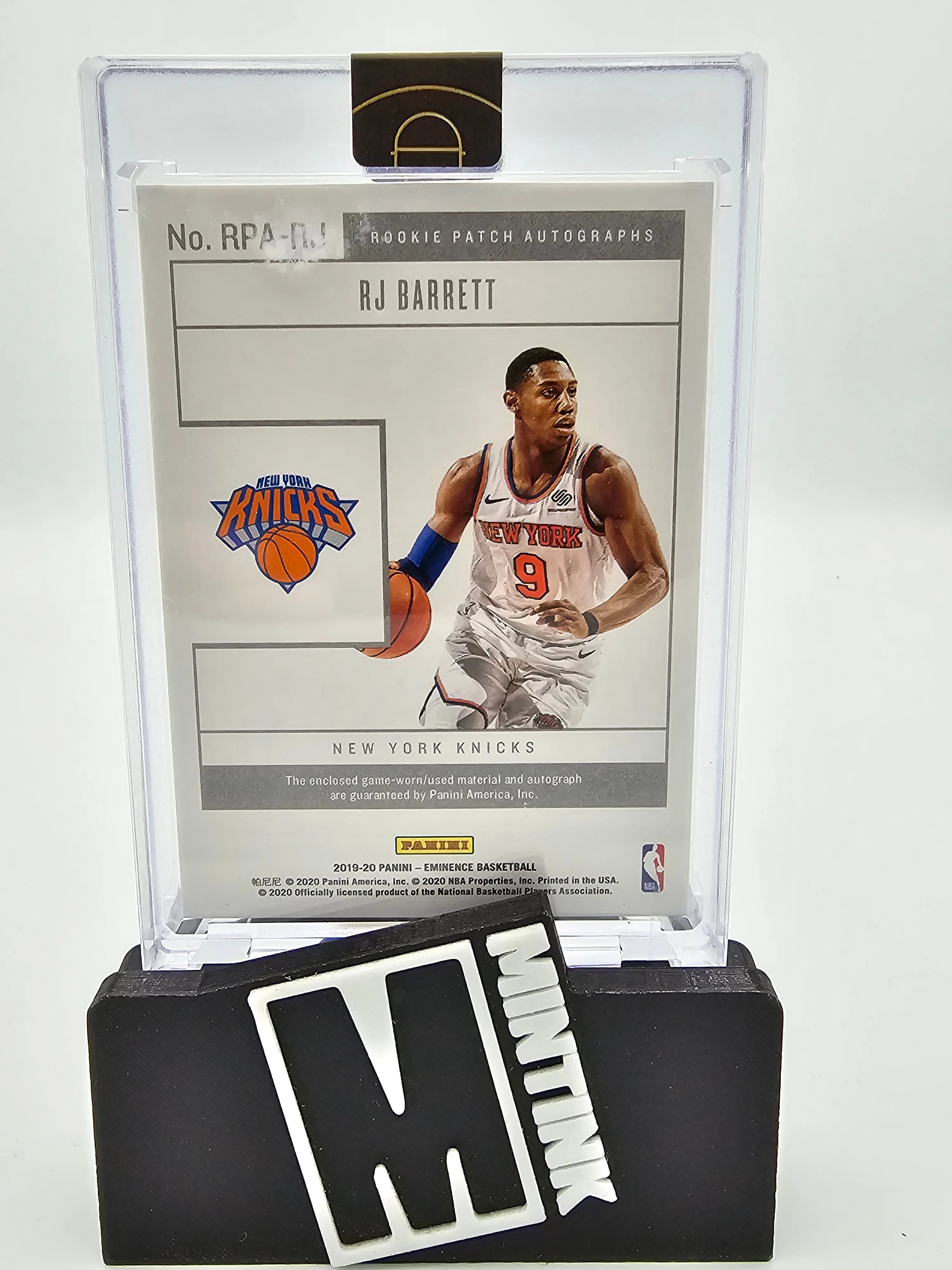 2019-20 Panini Eminence Basketball RJ Barrett Gold Foil RPA 3/5 #RPA - Rare Collectible Card for Basketball Fans & Card Collectors - Perfect for Display, Investment, and Trading