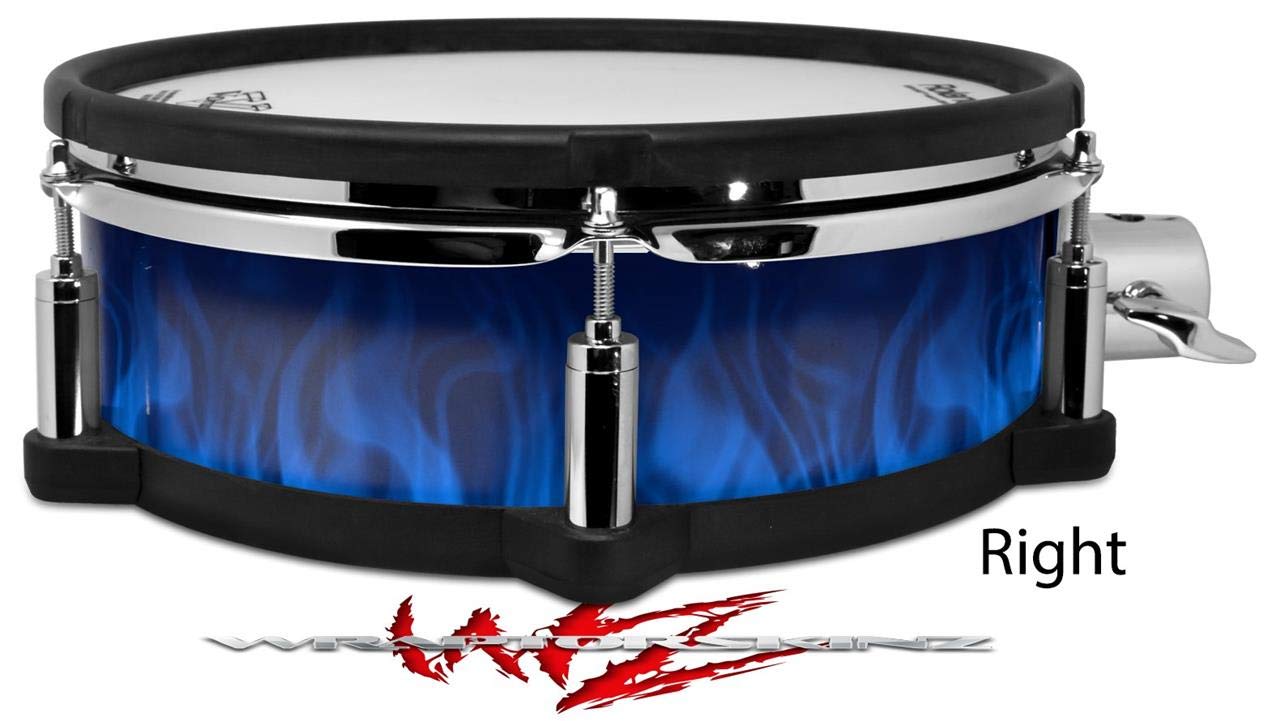 Roland PD-128 Drum Fire Blue Skin Wrap | Replacement Drum Head Cover | Compatible with Electronic Drum Kits | Perfect for Studio & Live Performances