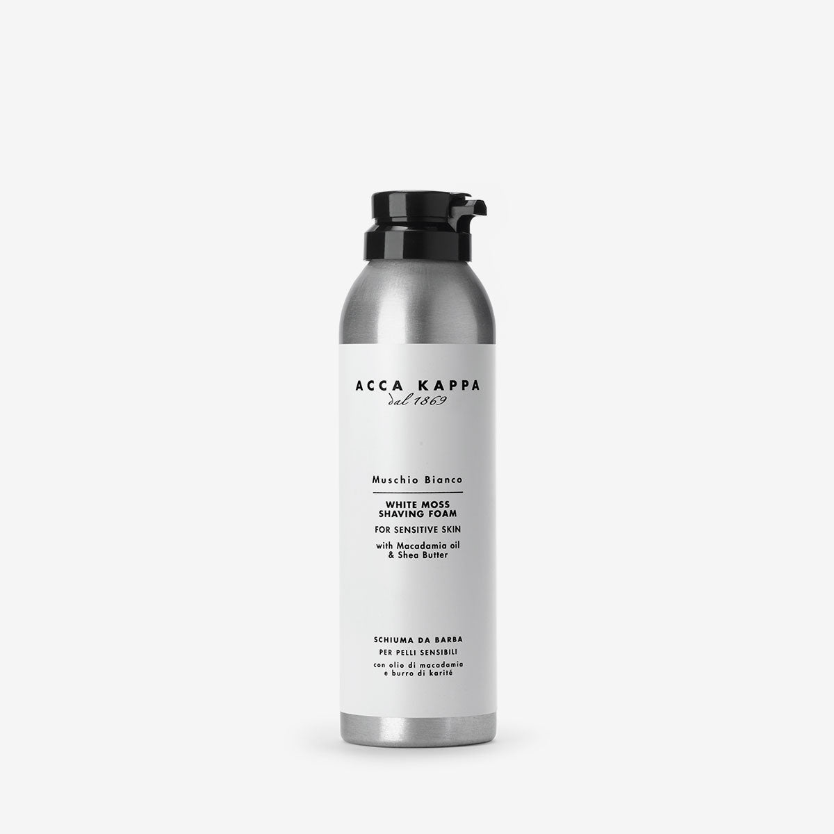 Premium White Moss Shaving Foam for Men - Natural & Hydrating Beard Cream - Smooth Shave for Sensitive Skin - Perfect for Daily Grooming & Travel