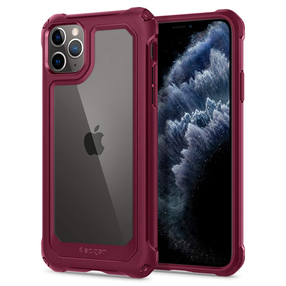 Spigen Gauntlet Rugged Protective Case for Apple iPhone 11 Pro (2019) - Iron Red | Military-Grade Drop Protection | Shockproof & Scratch Resistant | Perfect for Outdoor Adventures & Daily Use