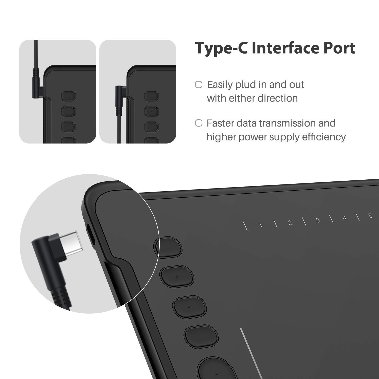 HUION Inspiroy H1161 Graphics Drawing Tablet with 8192 Pressure Sensitivity - Compatible with Android, Chromebook, Windows & Mac - Battery-Free Stylus Included - Perfect for Digital Art, Animation, Online Teaching & Remote Work
