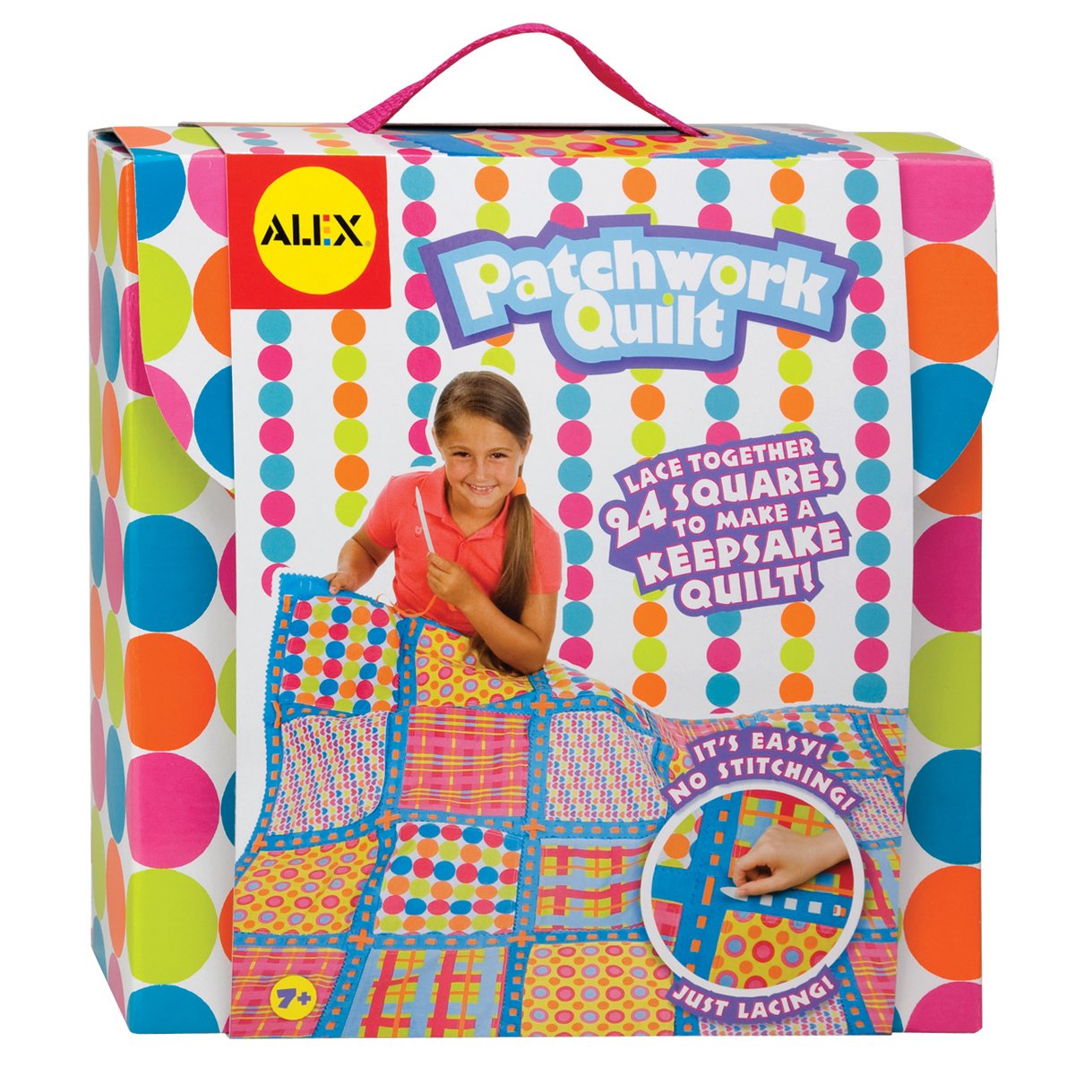 ALEX Toys Craft Patchwork Quilt Lacing Kit for Kids - DIY Sewing & Stitching Activity Set for Creative Play & Fine Motor Skills Development | Perfect for Arts & Crafts, Birthday Gifts & Rainy Day Activities