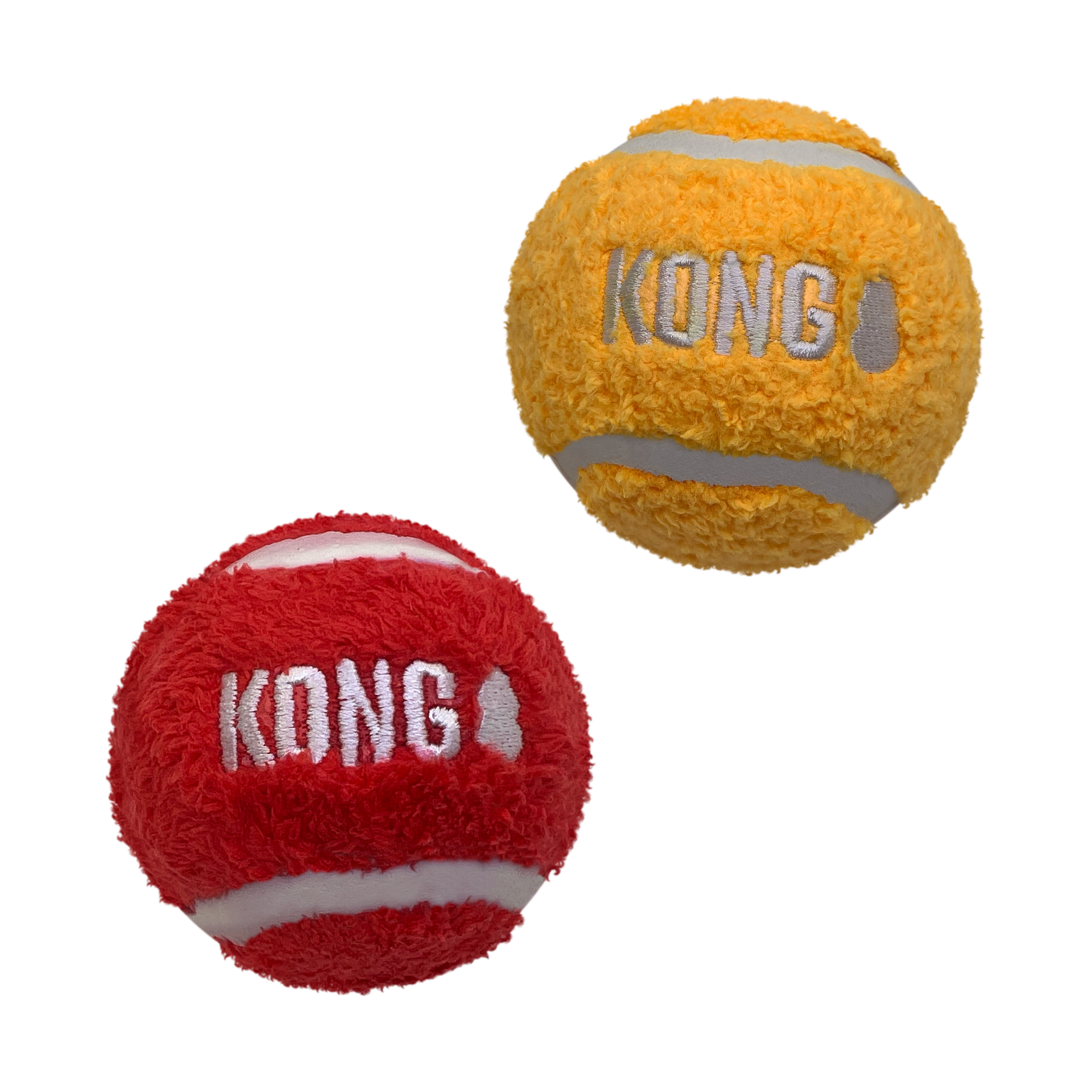Kong Sport Softies Tennis Balls with Plush - Durable Chew Toys for Dogs, Perfect for Fetch, Training, and Playtime Indoors & Outdoors