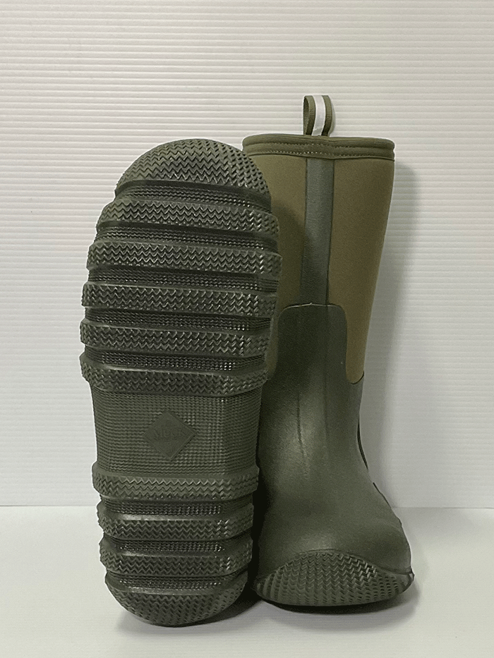 Muck Boots ECM 300 Edgewater Classic Mid Waterproof Work Boots for Men - Moss Green - Outdoor Hunting, Fishing & Farming Footwear
