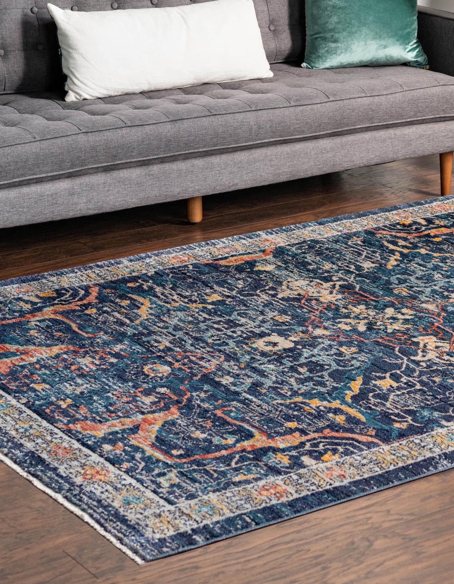 Lola Collection 5' x 8' Navy Blue Area Rug - Soft Medium Pile for Bedroom, Living Room & Dining Room | Durable & Stylish Home Decor