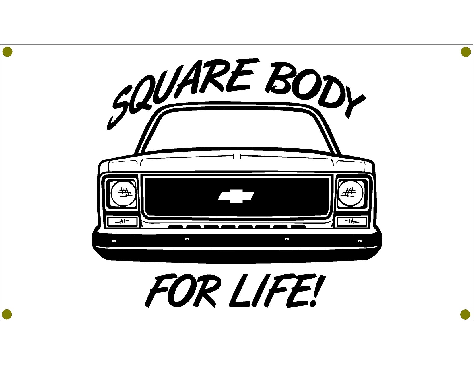 Square Body Garage Banner for Chevy CK 1500 2500 Trucks | Man Cave Decor & Automotive Wall Art | Perfect for Garage, Workshop & Truck Enthusiast Spaces
