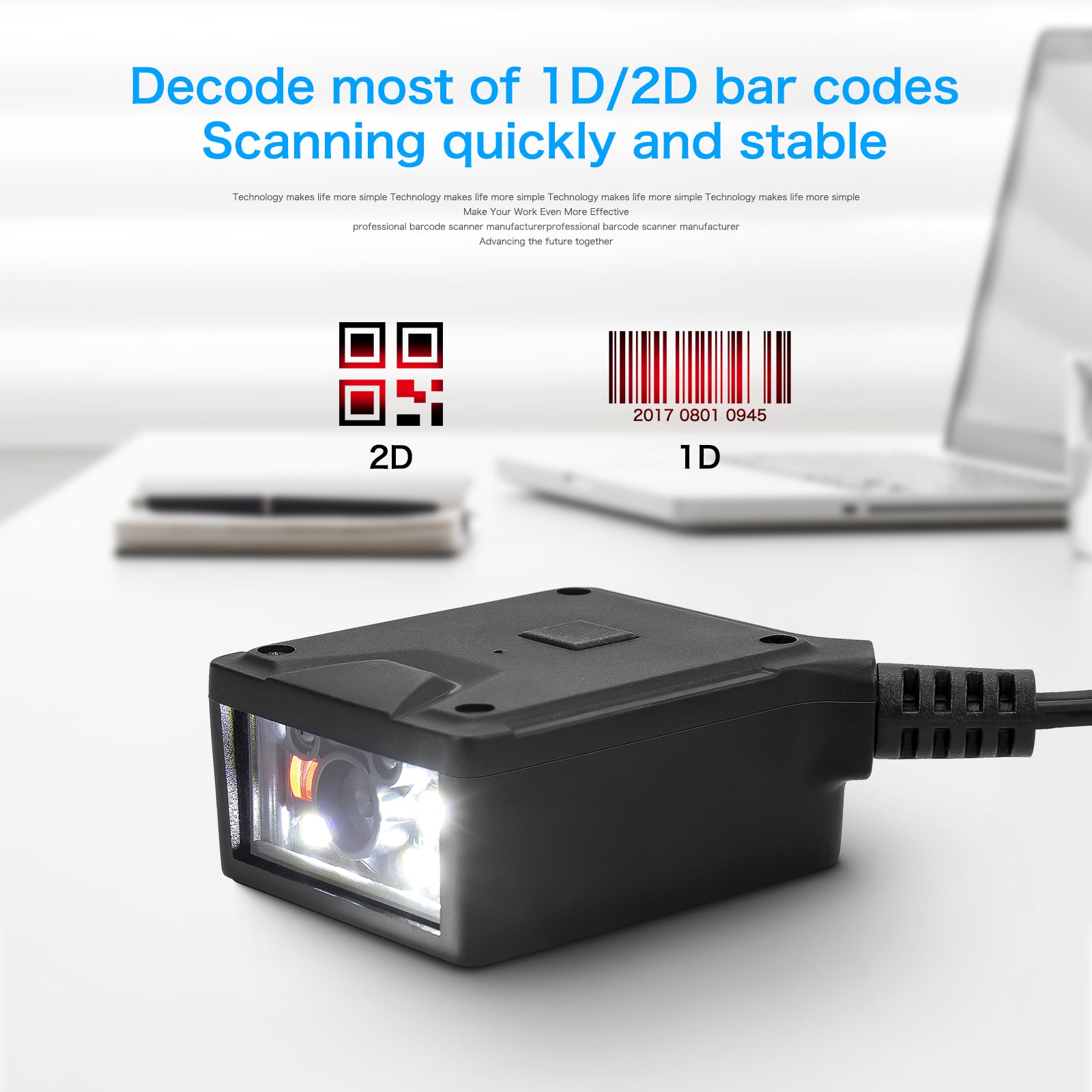 NT 91 Fixed Mount Barcode Scanner - High-Speed USB Barcode Reader for Retail, Warehouse & POS Systems | Durable Industrial Scanning Solution for Inventory Management & Checkout Counters