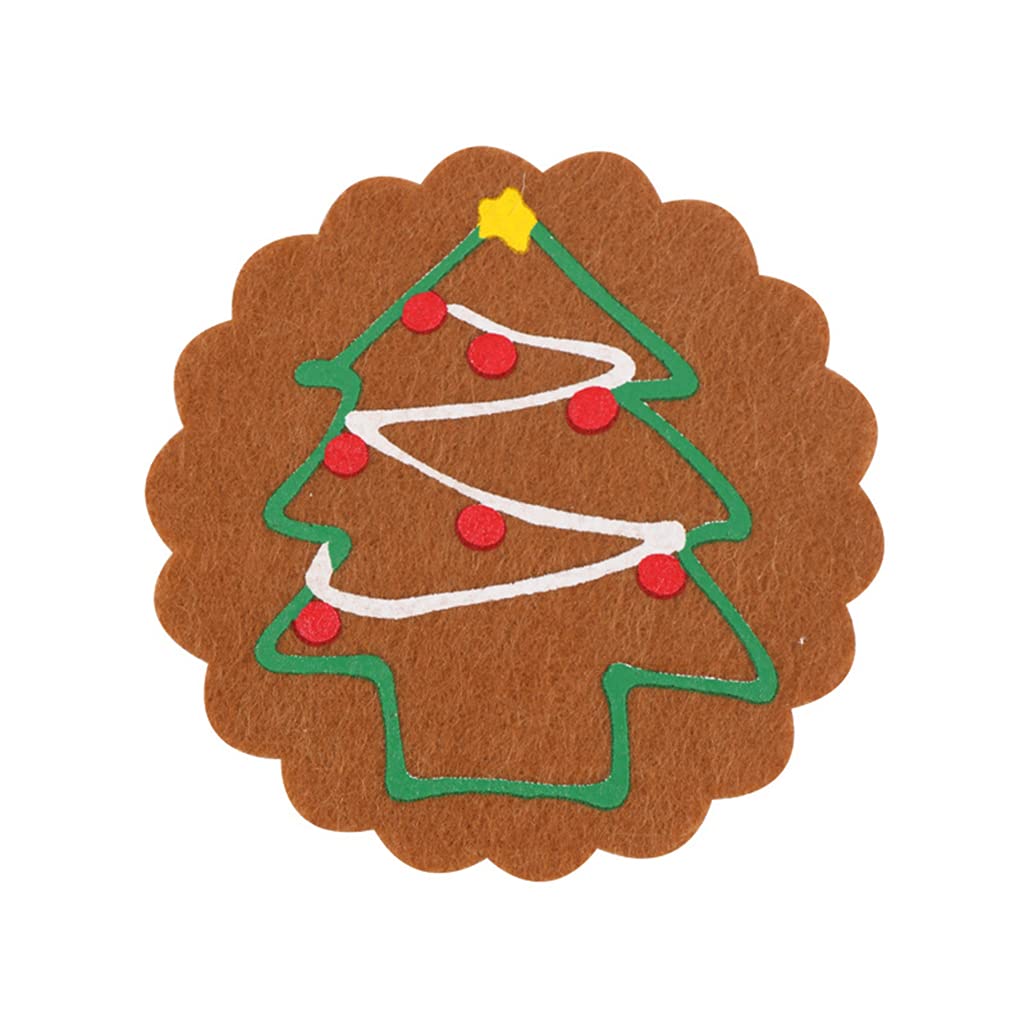 Christmas Drink Coasters - Holiday Wine & Coffee Cup Mats for Table Decor