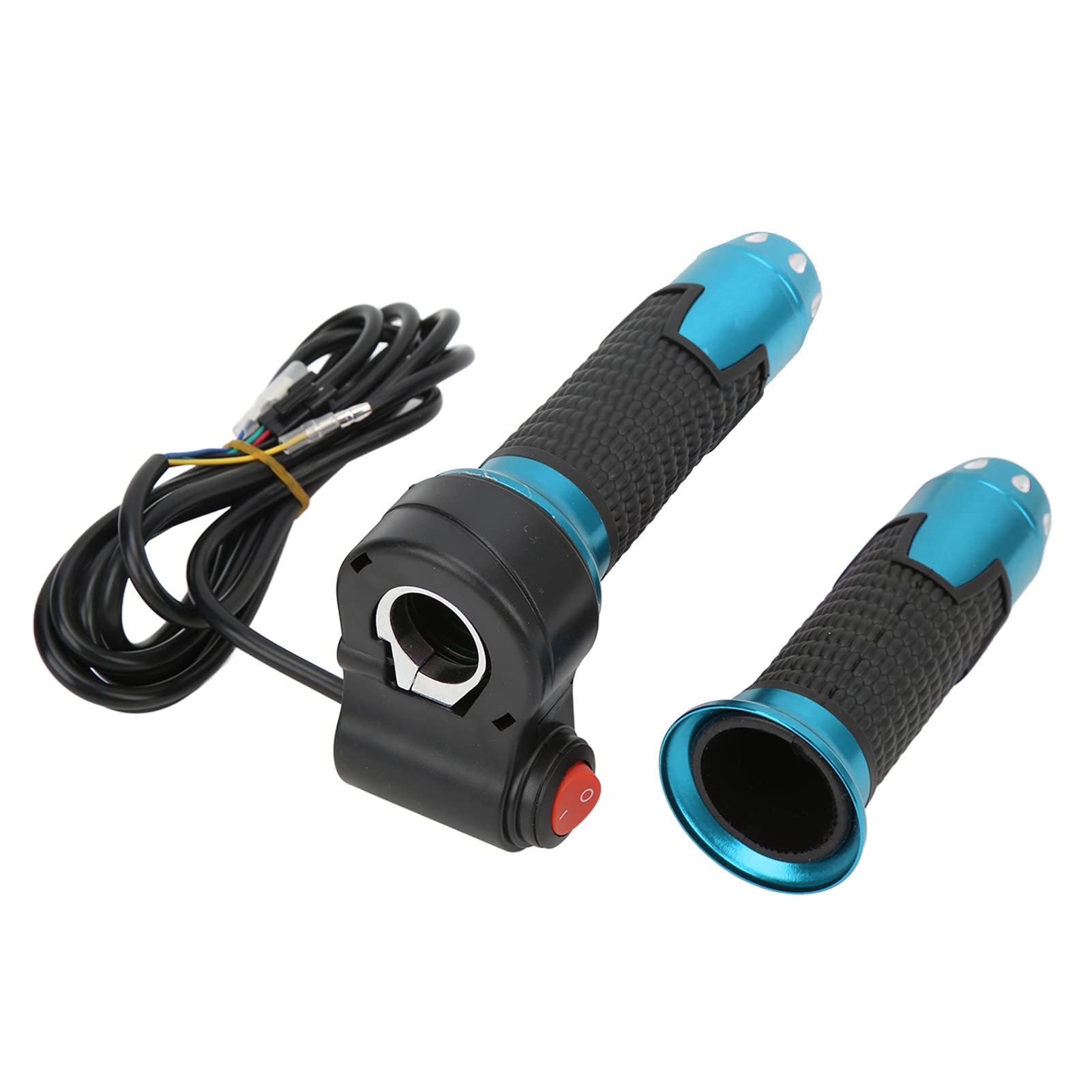 Universal Throttle Grips for Electric Scooter & Bike - Durable Plastic Handlebar Grips (1 Pair, Blue) - Perfect for Commuting, Off-Roading & Urban Riding