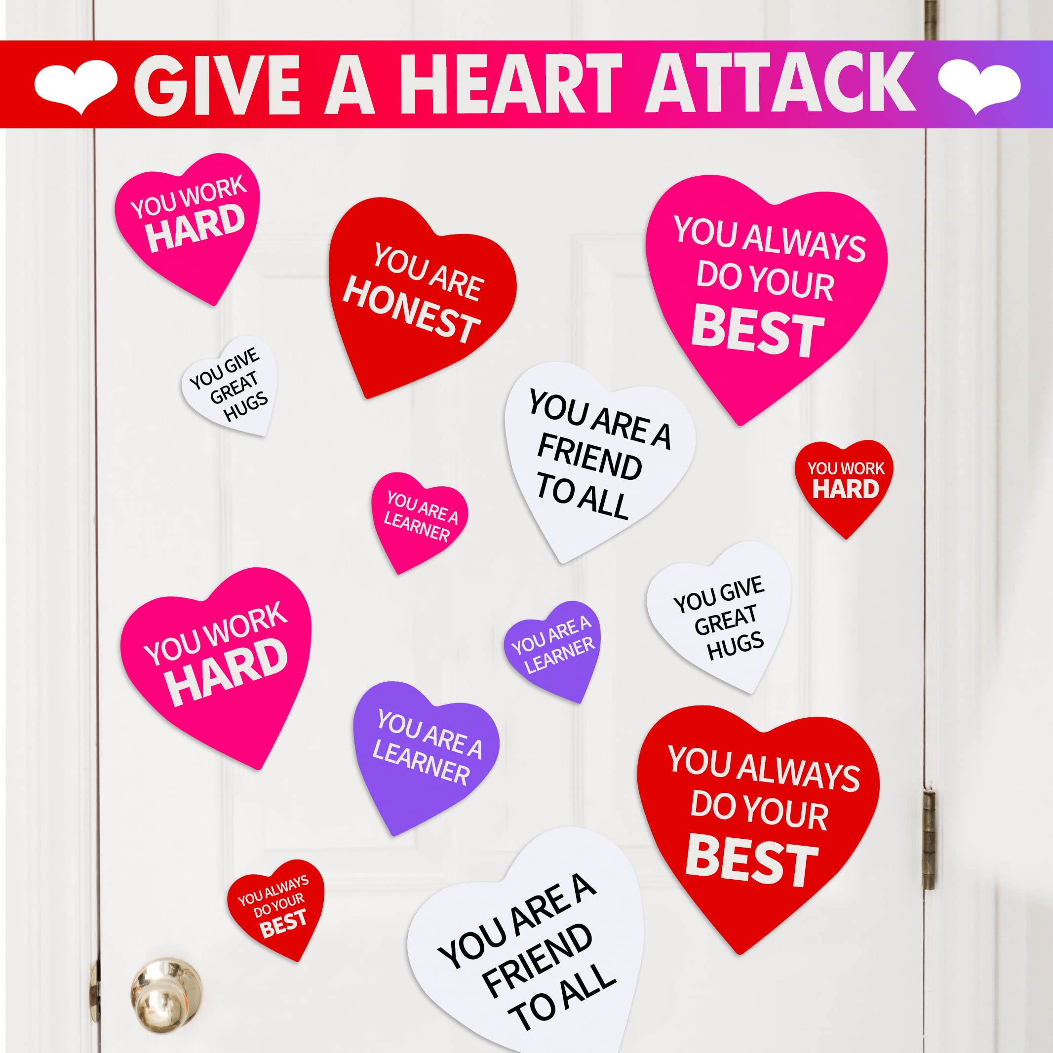120 Pieces Heart Cutouts Paper Hearts - 4 Sizes Large Heart Cutouts for Valentine's Day Crafts (Red, Pink, White, Purple) - Perfect for DIY Scrapbooking, Party Decorations, Classroom Activities & Romantic Gift Wrapping