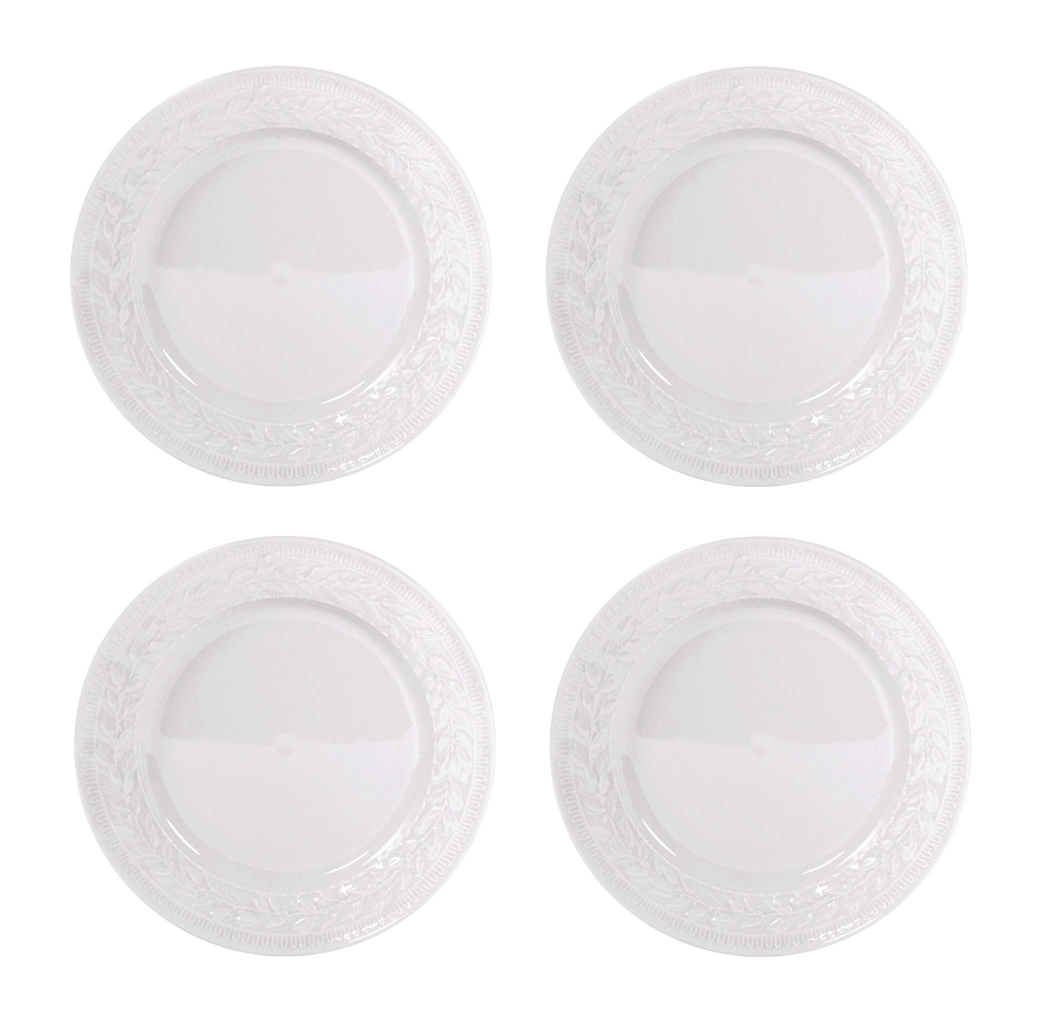 Bernardaud Louvre White Set of 4 Salad Plates #0542-17 - Elegant Dinnerware for Fine Dining & Entertaining