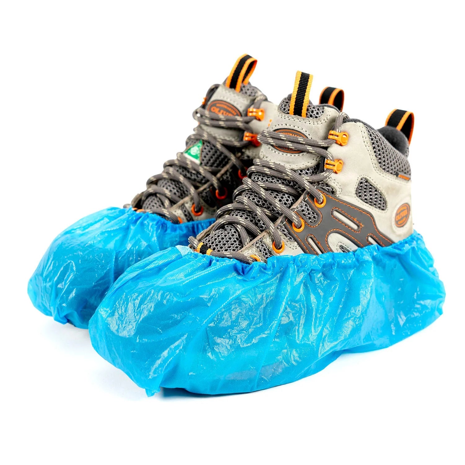 FORCEFIELD Water Resistant Disposable Shoe Covers (Pack of 24) - Blue & White - Perfect for Hospitals, Construction Sites & Home Protection