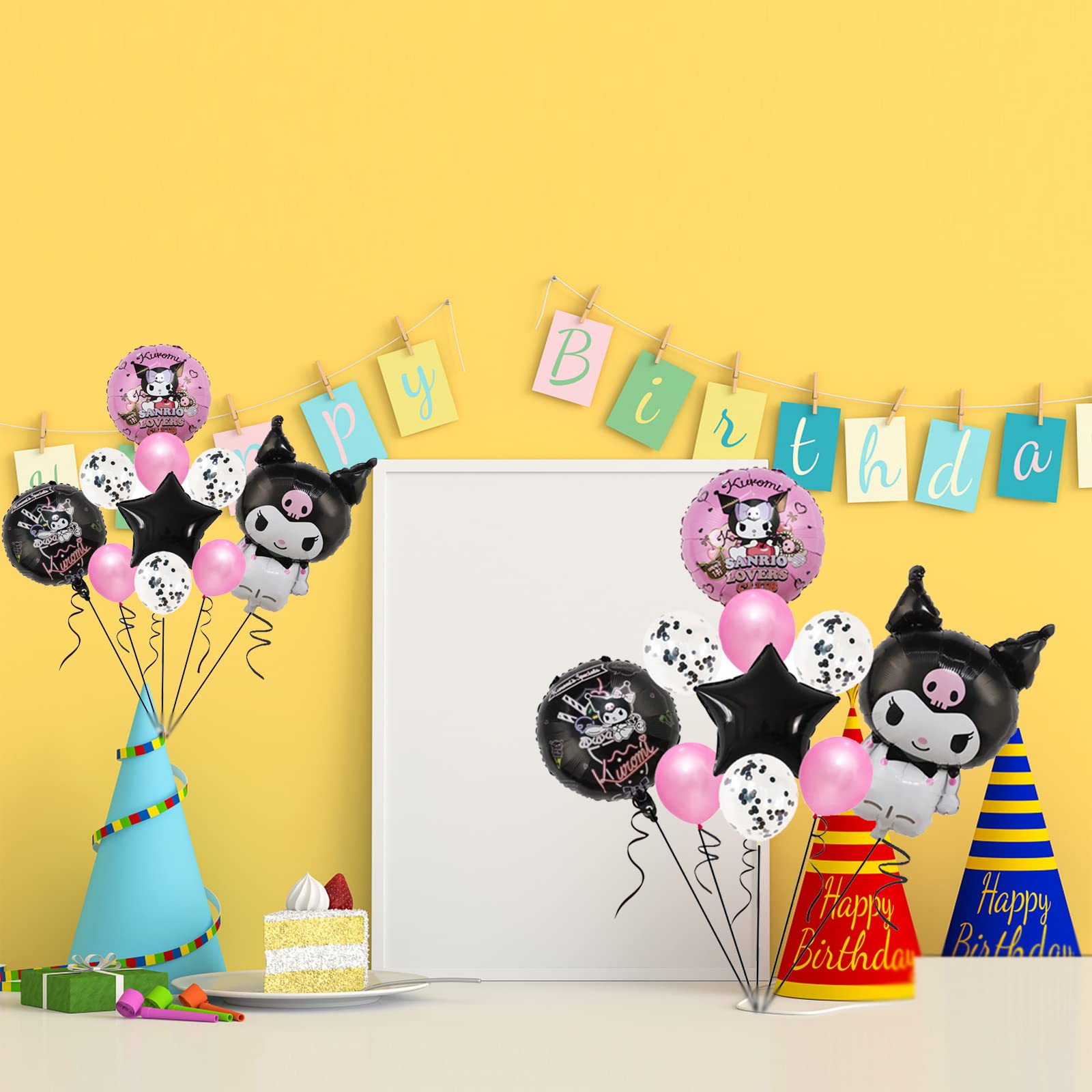 10Pcs Cute Anime Party Balloons - Double Sided Aluminum Film Balloons for Birthday Decorations, Kawaii Theme Party Supplies (LM-01) - Perfect for Anime Themed Parties, Baby Showers & Birthday Celebrations