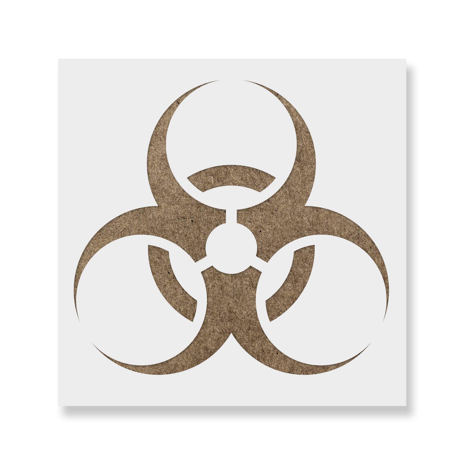 Biohazard Gas Mask Stencil - Reusable Hazard Symbol Template for DIY Projects, Cosplay & Emergency Preparedness