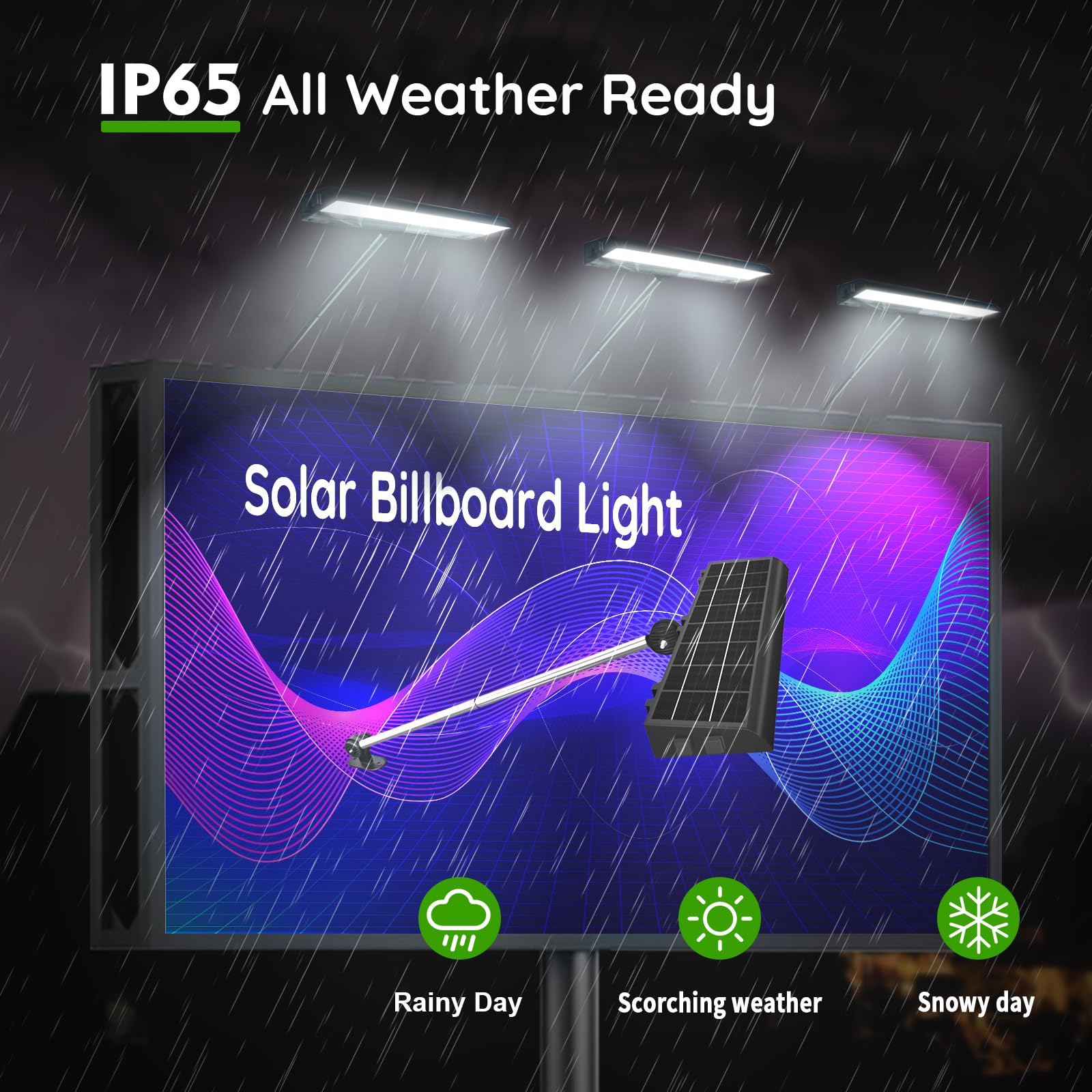 Etzeaxus 232 LED Solar Sign Light - 1200 Lumen Outdoor Billboard Lighting with 8000mAh Battery for Business, Real Estate, Shops & Commercial Signs | Weatherproof Solar-Powered Signage for Bus Stops, HOA, Highway Signs & Storefronts