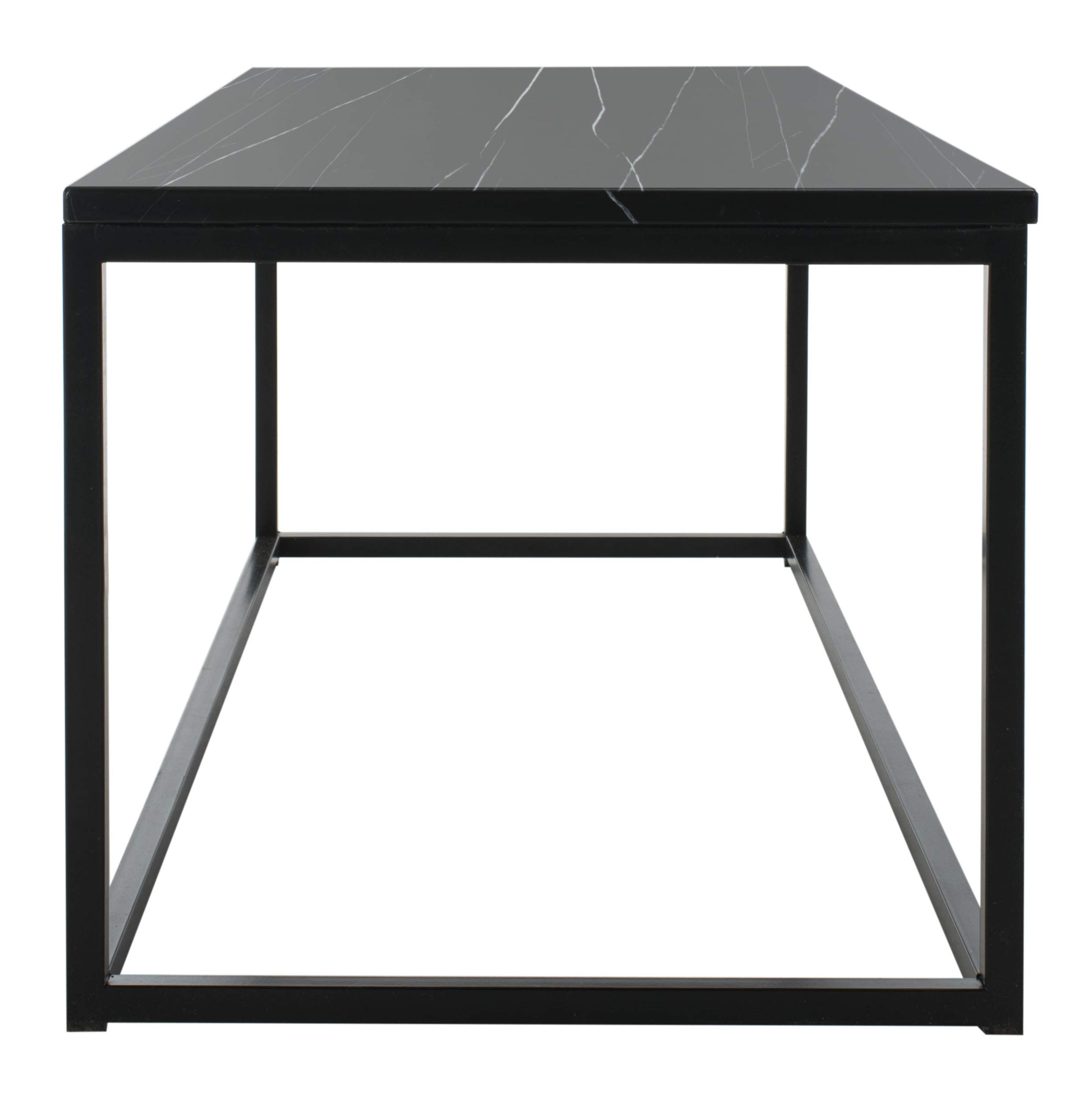 Safevieh Baize Black Rectangle Coffee Table - Modern Living Room Center Table for Home Decor & Stylish Furniture