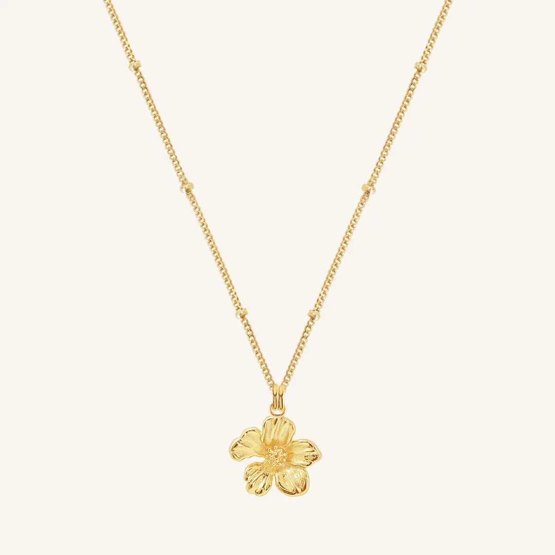 Azalea Flower Necklace for Women - Elegant Floral Pendant Jewelry Gift for Her - Perfect for Weddings, Anniversaries & Special Occasions