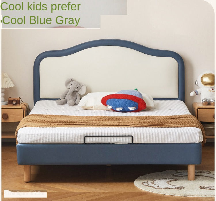 Organic Leather Kids Soft Cloud Bed - Ultra Comfortable & Hypoallergenic Toddler Bed for Nursery, Bedroom, or Playroom - Perfect for Relaxation & Sweet Dreams