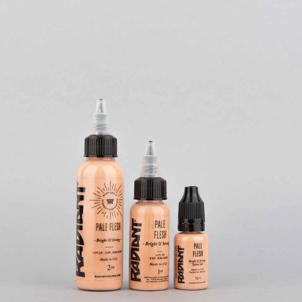 Pale Flesh Radiant Ink - 1 oz Tattoo Ink for Professional Artists | Ideal for Realistic Skin Tone Tattoos & Fine Line Work