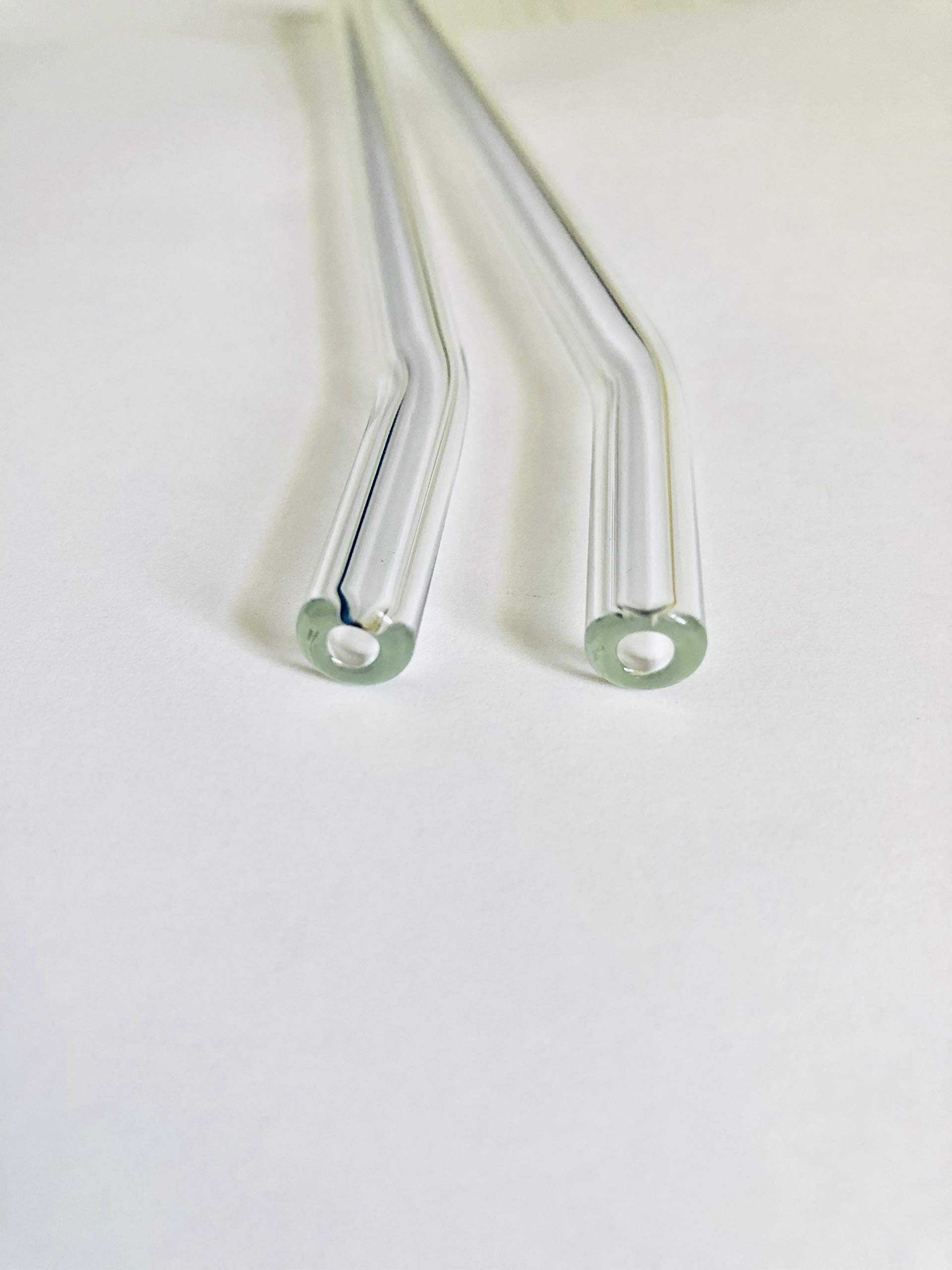 Eco-Friendly Clear Glass Straws - Reusable, Customizable & Bent Drinking Straws for Smoothies, Cocktails, Iced Coffee & Home/Office Use - Perfect Gift Idea