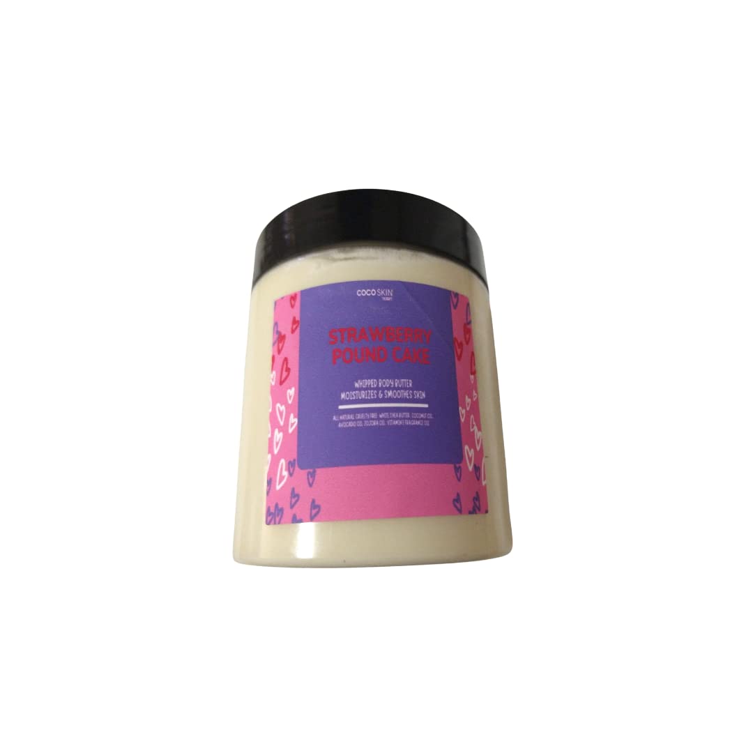 Whipped Body Butter Moisturizer - Lemon Pound Cake Scent | Ultra Hydrating & Nourishing for Dry Skin | Perfect for Daily Use & Gift Giving