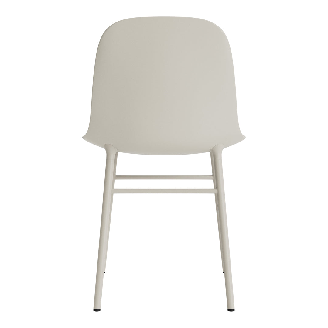 Modern Form Chair with Sturdy Metal Legs - Ergonomic Design for Home, Office & Dining Room Comfort