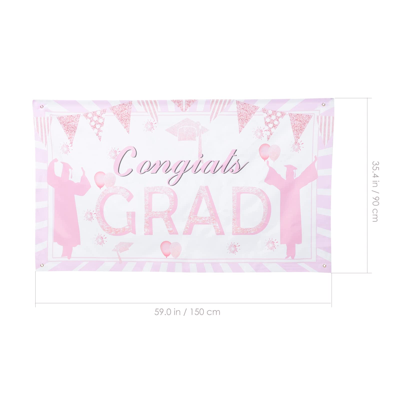 FOMIYES 2022 Graduation Banner - Outdoor Graduation Backdrop Decorations for Front Door, Office & Party - Polyester Graduation Background Cloth for Congratulation Signs & Photo Booths - Perfect for Graduation Season Celebrations