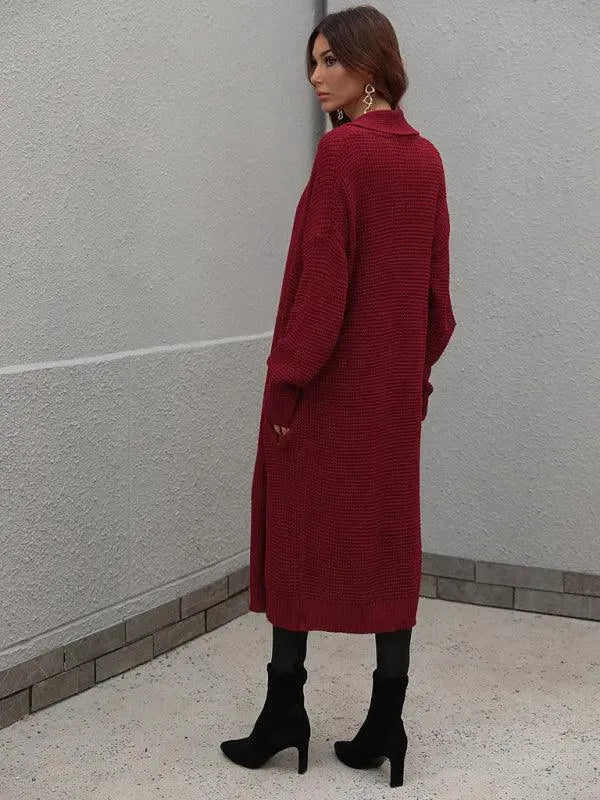 Cozy Knitted Loose Sweater Cardigan for Women - Soft Oversized Open Front Long Sleeve Pullover - Perfect for Fall, Winter & Casual Outings