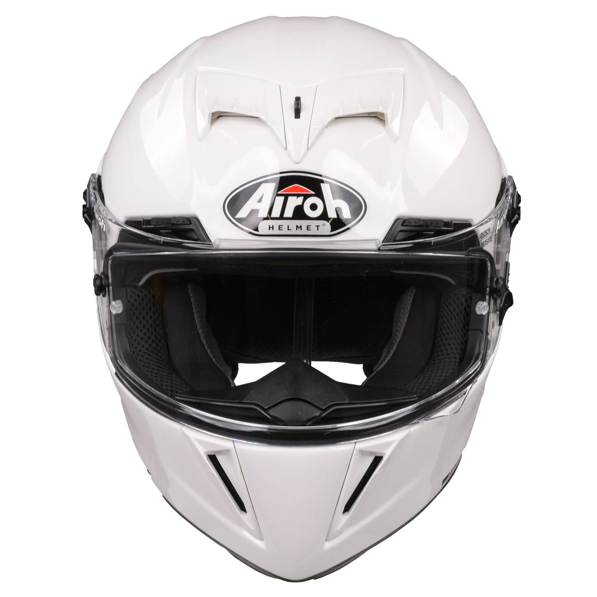 Airoh GP 550 S Gloss White Motorcycle Helmet - DOT & ECE Certified for Street & Racing - Lightweight & Ventilated for Comfortable Riding