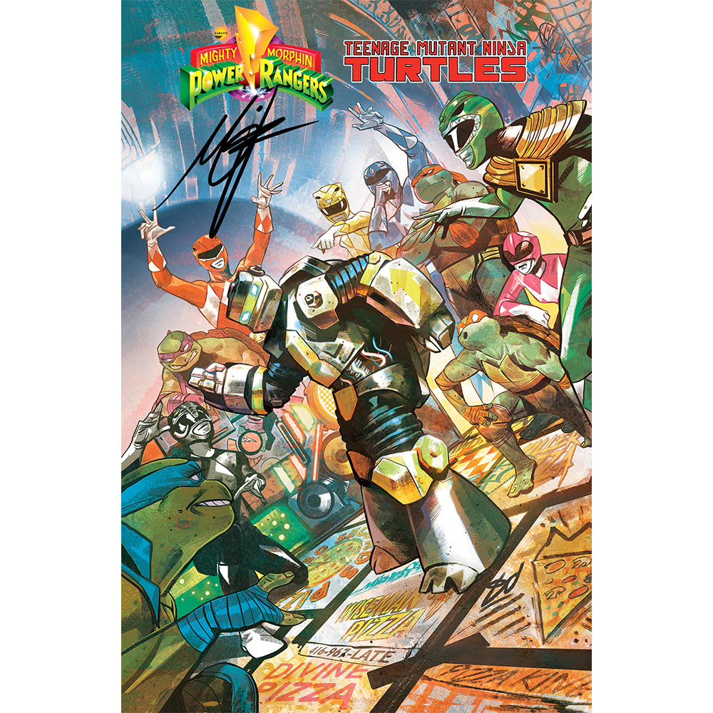 Mighty Morphin Power Rangers vs Teenage Mutant Ninja Turtles #1 Metalhead Exclusive Variant Comic - Collectible Action Figure for Fans & Display - Perfect for Comic Conventions, Shelves & Gift Giving