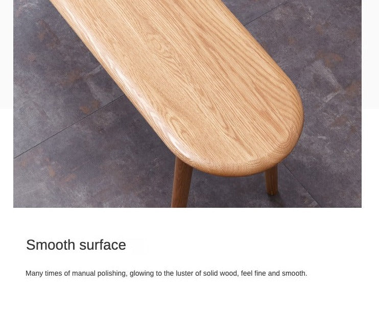 Solid Wood Bench - Oak, Black Walnut, Ash, Cherry - Handcrafted Rustic Stool for Entryway, Kitchen, or Garden Seating